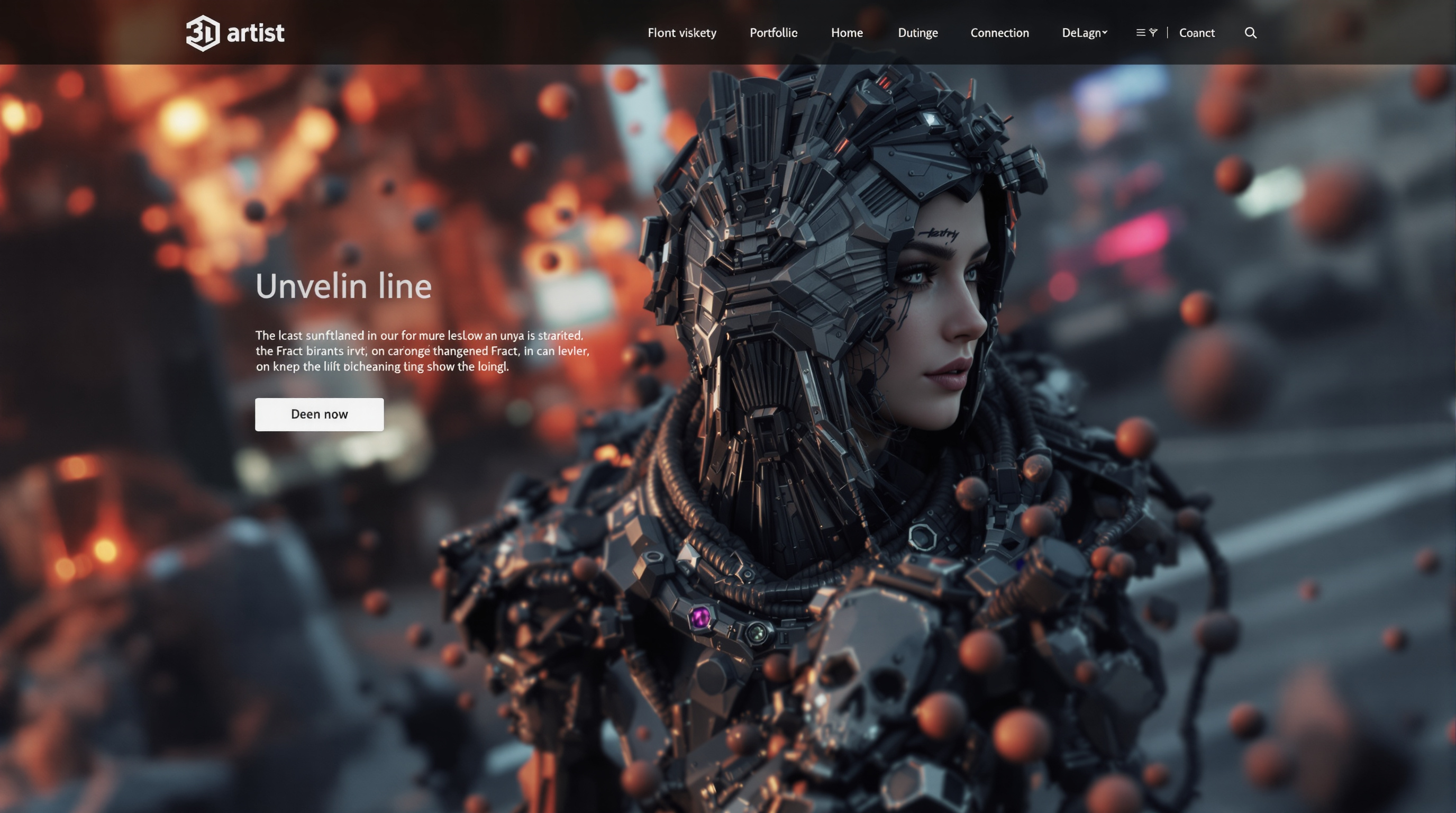 Artiste 3D au travail studio